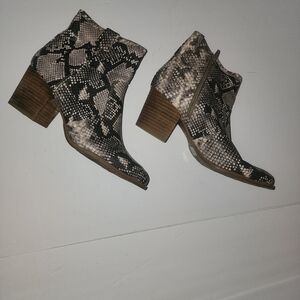 Carlos by Carlos Santana Snakeskin Ankle Boots